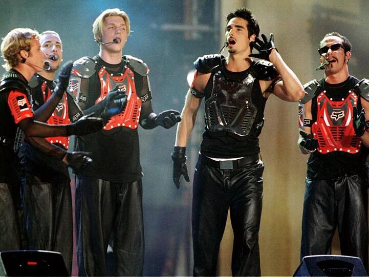 Die "Backstreet Boys" in der Fernsehshow "Wetten, dass ..." 1999.