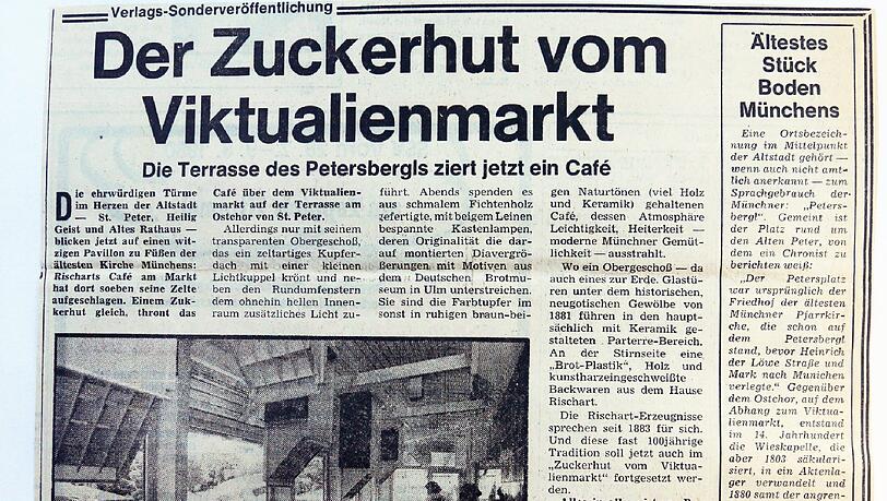 So berichtete die AZ vor 35 Jahren über die Eröffnung des Café Rischart. So berichtete die AZ vor 35 Jahren über die Eröffnung des Café Rischart.