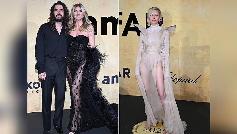 Tom Kaulitz und Heidi Klum kamen ebenso zur amfAR-Gala wie Paris Jackson (re.).