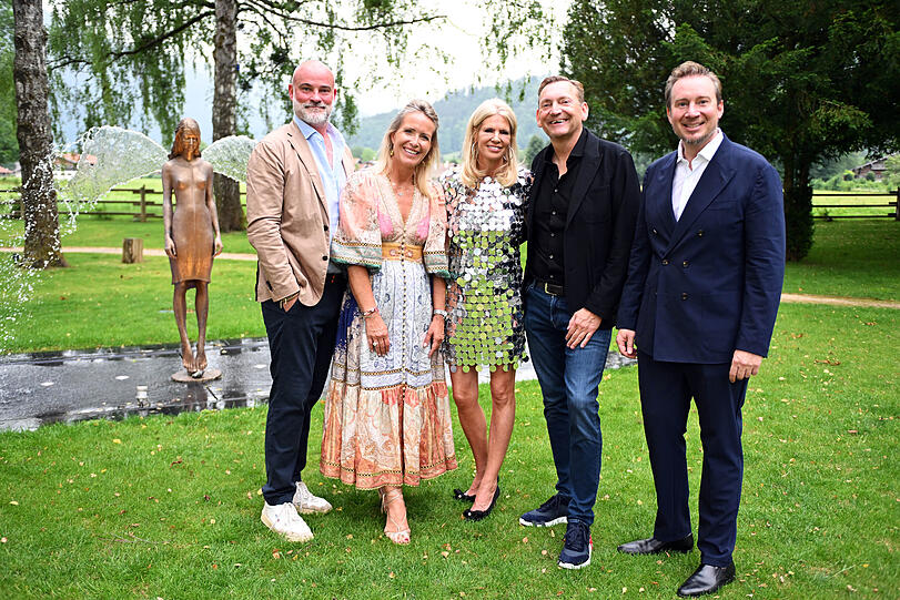 Michael Reiss, seine Frau Michaela, Christian und Tanja Ehrmann und Anton Halmayer veranstalteten am Abend die "Polo Player‘s Night".