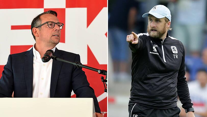Kontrahenten in der Dritten Liga: Martin Bader vom 1. FC Kaiserslautern (li.) und Daniel Bierofka vom TSV 1860 München. Kontrahenten in der Dritten Liga: Martin Bader vom 1. FC Kaiserslautern (li.) und Daniel Bierofka vom TSV 1860 München.