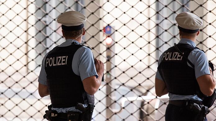 Bundespolizisten am Hauptbahnhof.