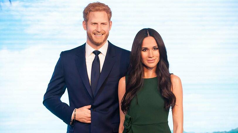 Die Wachsfiguren von Harry und Meghan im Londoner Madame Tussauds