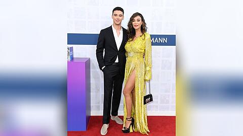 Verona und San Diego Pooth bei der Bertelsmann Party in Berlin.