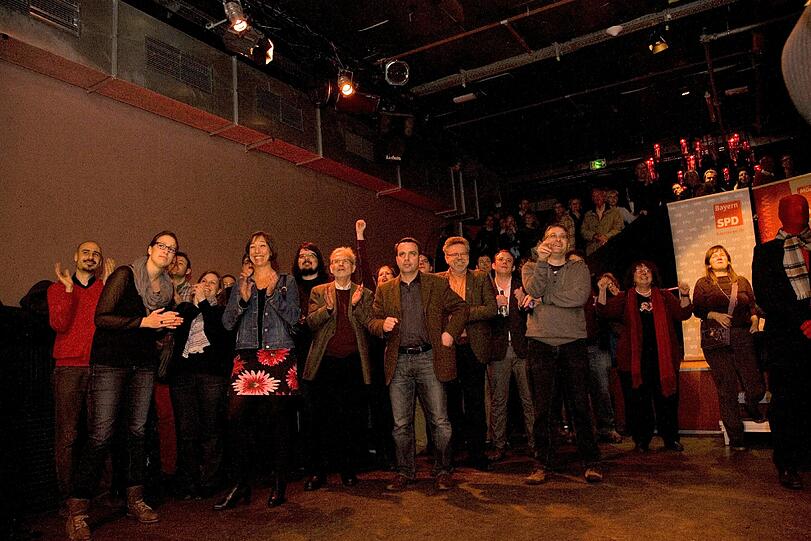 Bilder von der Wahlparty der SPD nach der Kommunalwahl 2014 in München.