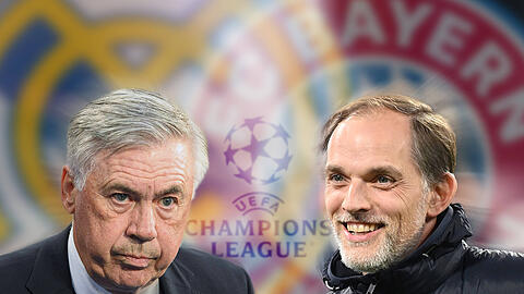 Bayern-Trainer Thomas Tuchel trifft auf Real Madrid mit Carlo Ancelotti.
