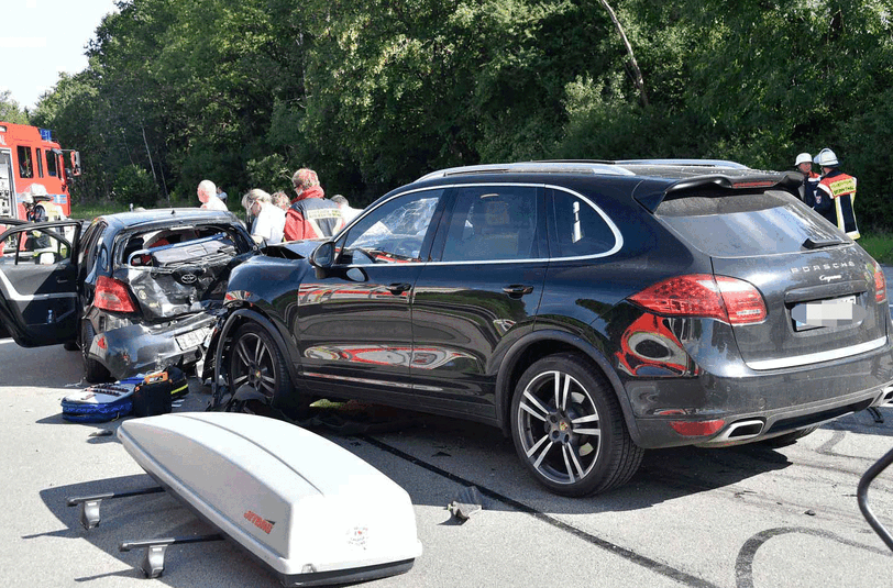 Auffahrunfall auf der A8.
