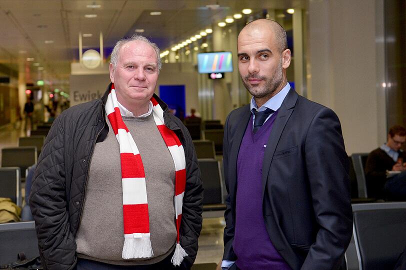 Der FC Bayern will auch in Zukunft auf Uli Hoeneß (li.) und Pep Guardiola setzen.