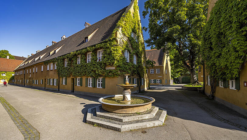 Die Mittlere Gasse der Fuggerei. Die Mittlere Gasse der Fuggerei.