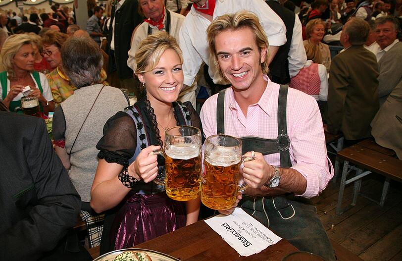Seit 2008 waren sie ein Paar: Helene Fischer und Florian Silbereisen beim Wiesn-Anstich im Schottenhamel.