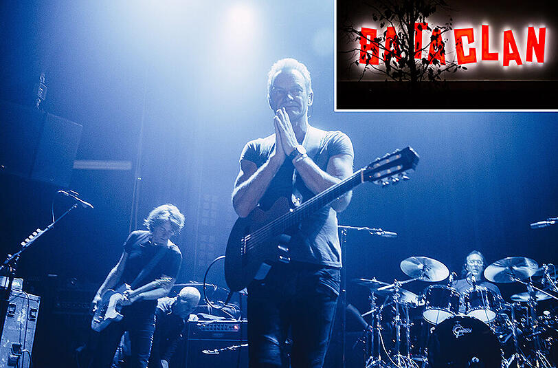 Der Sänger Sting hatte die Ehre, das Bataclan nach einem Jahr wieder zu eröffnen.