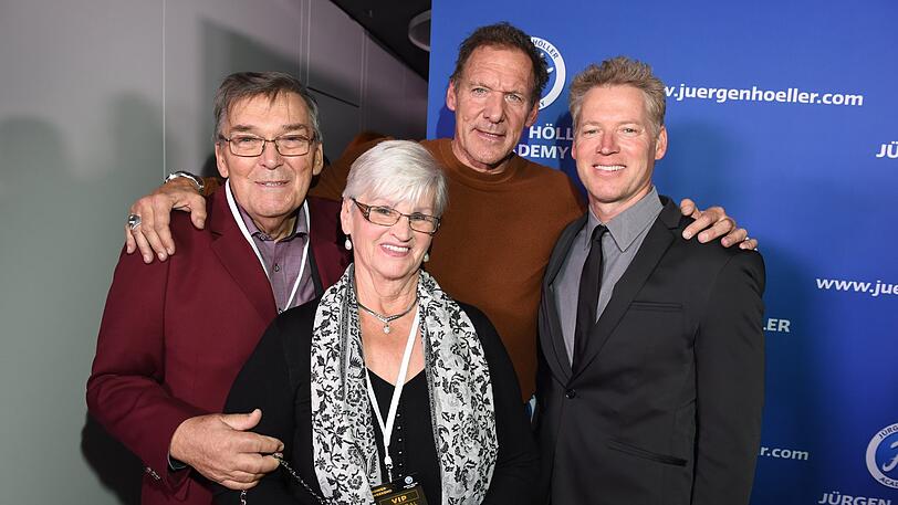 Patrick Knapp Schwarzenegger, Hanna und Günther Schwarzenegger mit Ralf Möller.