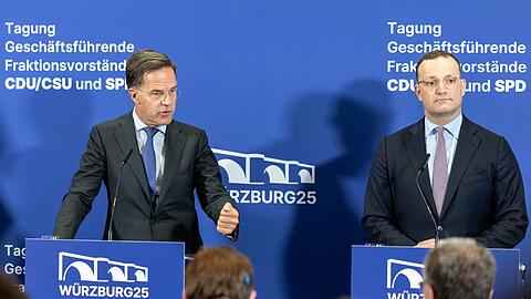 Nato-Generalsekretär Mark Rutte kam als Gast zur Klausur.