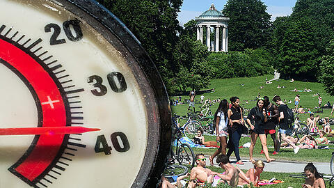 Jetzt gibt der Sommer Vollgas: Die Sonnenanbeter im Englischen Garten freut's.