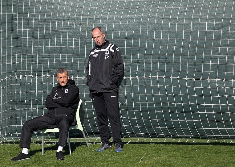 Sportdirekto Florian Hinterberger und Coach Rainer Maurer...