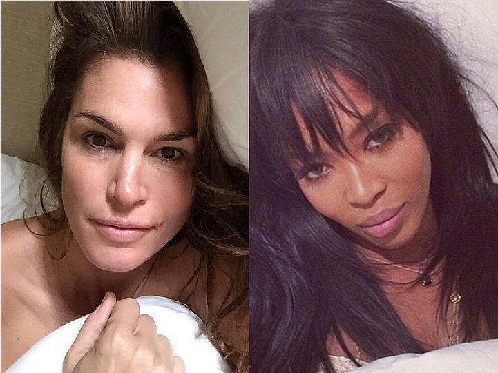 Natürliche Schönheiten: Cindy Crawford (l.) und Naomi Campbell
