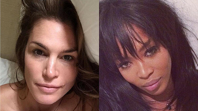 Natürliche Schönheiten: Cindy Crawford (l.) und Naomi Campbell Natürliche Schönheiten: Cindy Crawford (l.) und Naomi Campbell