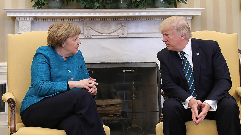 Angela Merkel zu Besuch bei Donald Trump. Die Bilder aus Washington.