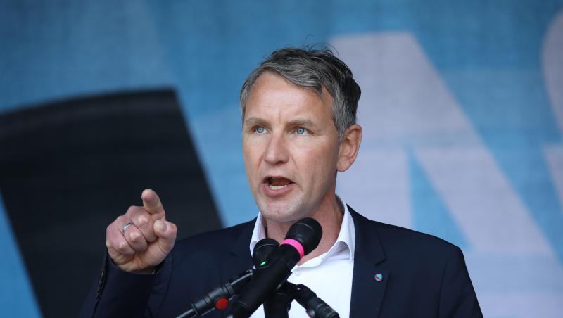 Björn Höcke spricht bei einer Demonstration. Foto: Bodo Schackow/Archivbild Björn Höcke spricht bei einer Demonstration. Foto: Bodo Schackow/Archivbild