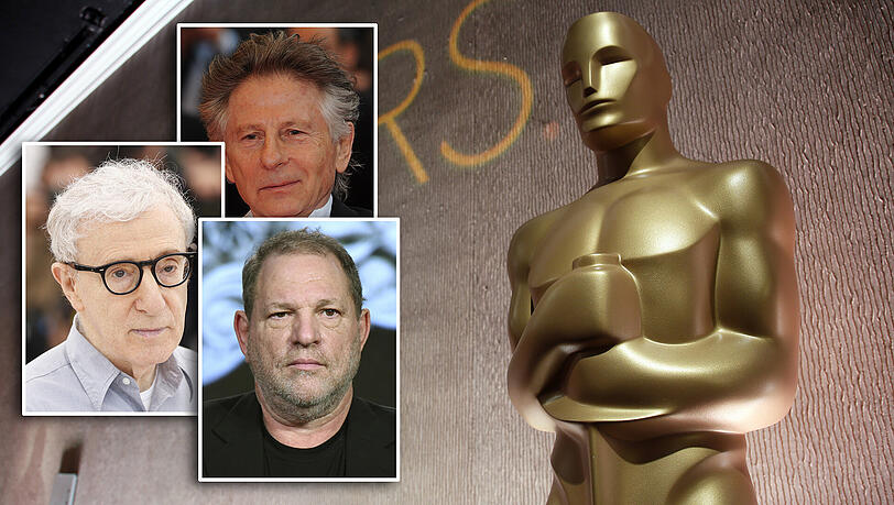 Harvey Weinstein (vorne) muss gehen, Woody Allen (l.) und Roman Polanski (hinten) nicht. Aber wieso? Harvey Weinstein (vorne) muss gehen, Woody Allen (l.) und Roman Polanski (hinten) nicht. Aber wieso?
