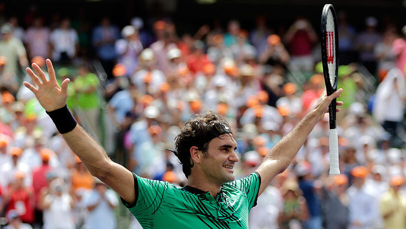 Dieses Jahr bisher nicht zu stoppen: Roger Federer gewinnt das Finale gegen seinen Dauerrivalen Rafael Nadal. Dieses Jahr bisher nicht zu stoppen: Roger Federer gewinnt das Finale gegen seinen Dauerrivalen Rafael Nadal.