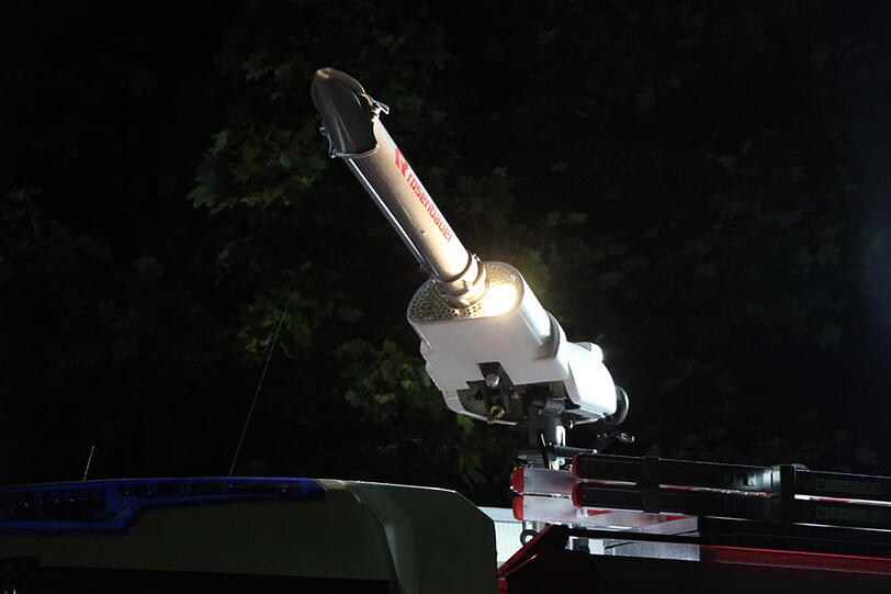 Großübung der Feuerwehr in einem Chemiewerk. Die spektakulären Bilder.