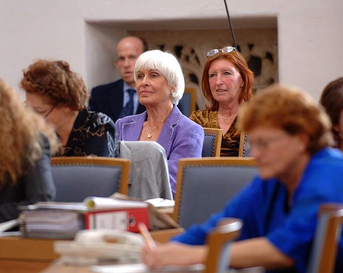 Ausflug in den Landtag: Barbara Rütting 2005. Heute engagiert sie sich für die V-Partei3.
