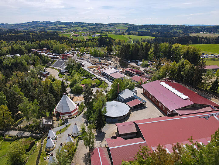 Das Areal von Pullman City aus der Vogelperspektive.