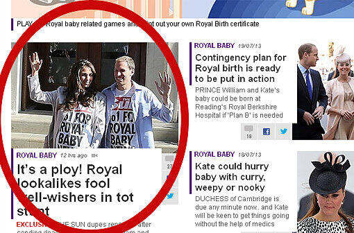 Hier geht's zu den Bildern vom Doppelgänger-Streich der britischen Zeitung "The Sun": http://www.thesun.co.uk