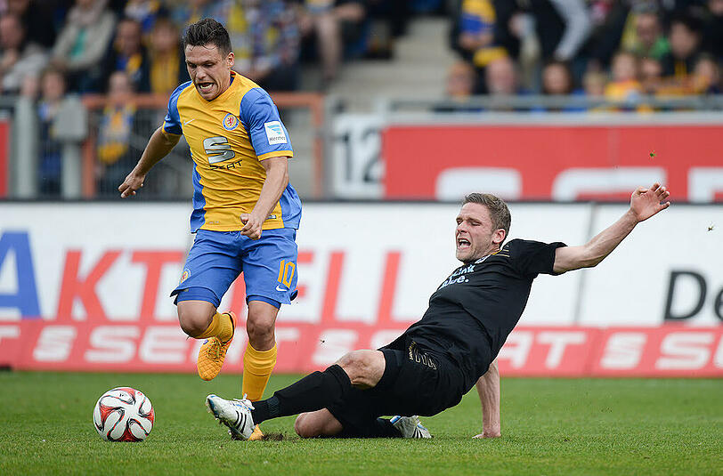 Auch Dominik Stahl konnte die 0:2-Niederlage bei Eintracht Braunschweig nicht verhindern.
