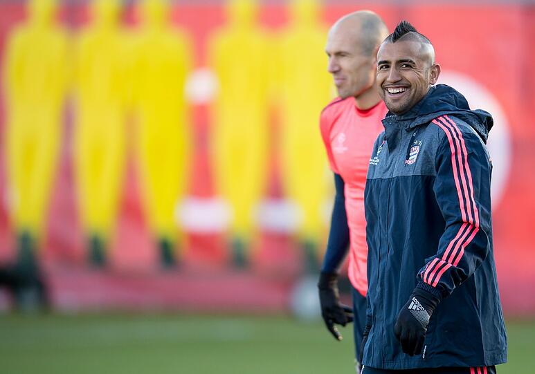 Die Bilder vom Abschlusstraining der Bayern vor dem Champions-League-Spiel gegen Olympiakos Piräus.