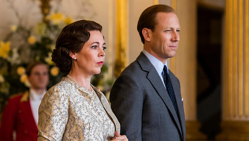 Olivia Cole als Queen Elizabeth II. und Tobias Menzies als Prinz Philip Olivia Cole als Queen Elizabeth II. und Tobias Menzies als Prinz Philip