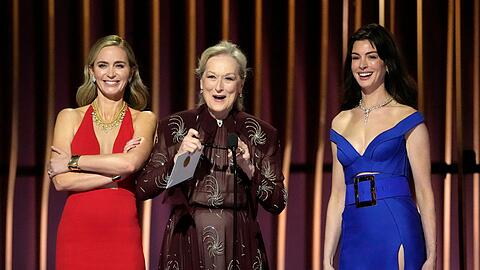 2026 kommt der zweite Teil von "Der Teufel trägt Prada" mit Emily Blunt (l-r), Meryl Streep und Anne Hathaway in die Kinos. (Archivbild)