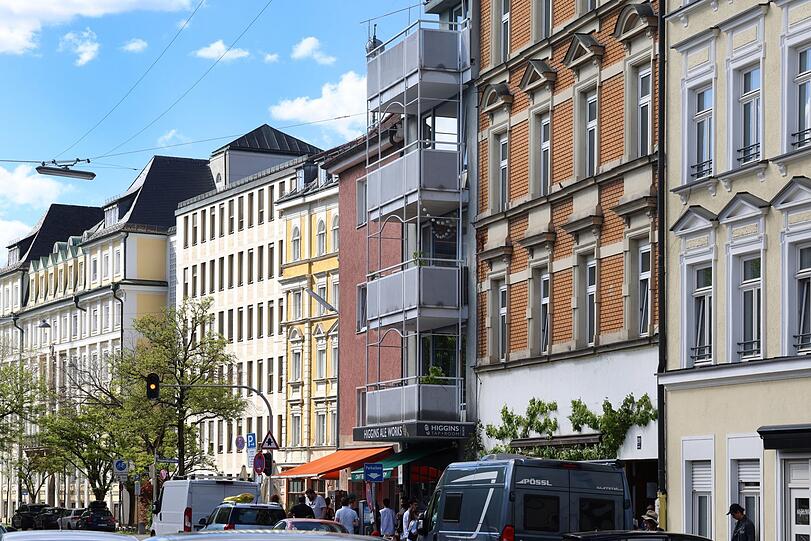 Auf dem Weg kurz vor der Pappenheimstraße.
