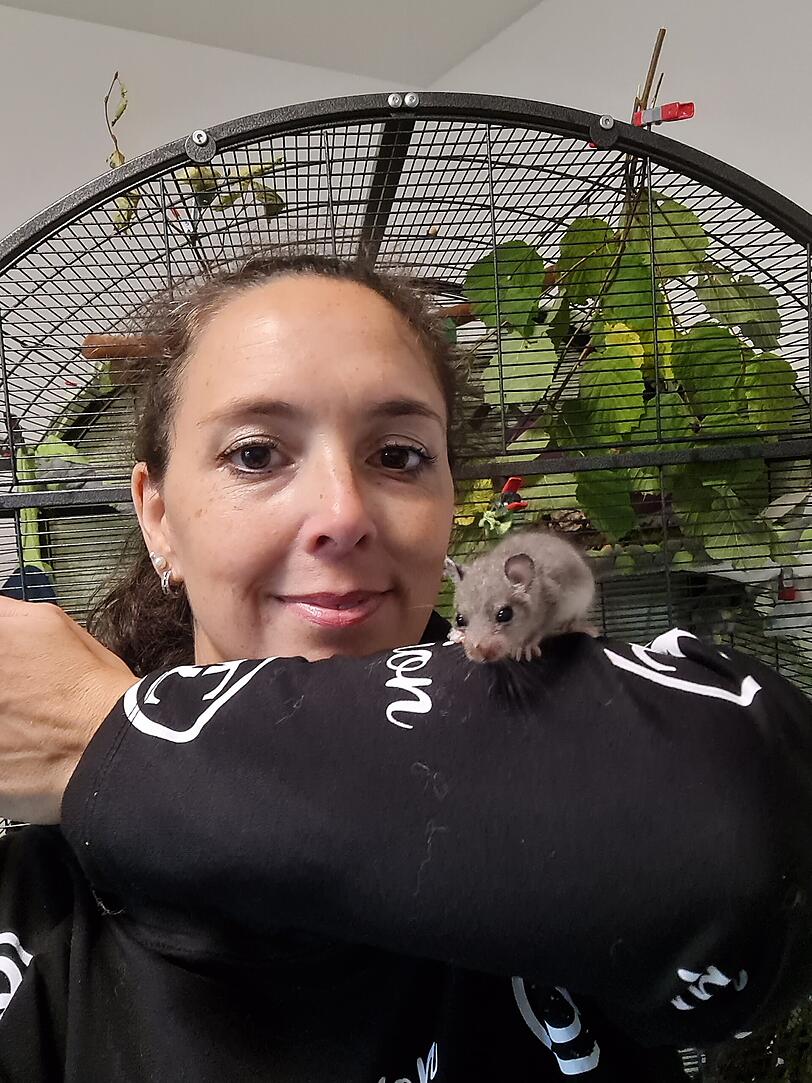Sabine Gallenberger mit Tierchen. Sabine Gallenberger mit Tierchen.
