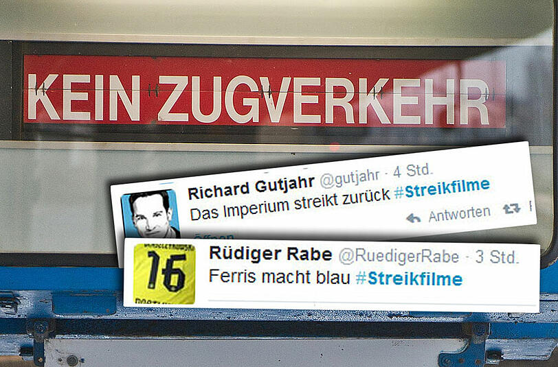 #Streikfilme: Die Bahn-Fahrer machen sich auf Twitter über den Streik am Dienstag lustig.