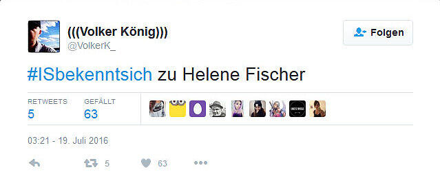 Unter dem Hashtag #ISbekenntsich schieben die Twitter-User dem IS die Verantwortung für Unannehmlichkeiten des Alltags zu.