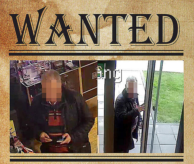 Steckbrieflich gesucht: Mit diesen Bildern sucht der Betreiber den Dieb. Fotos: privat