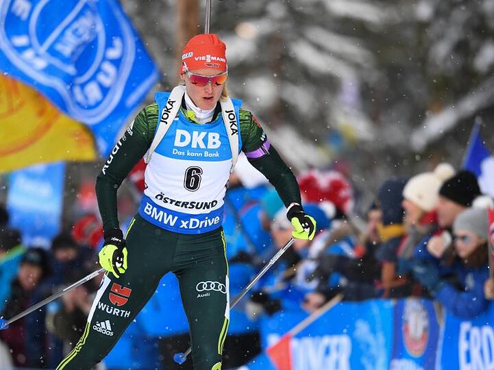 Denise Herrmann schoss dreimal fehlerfrei.