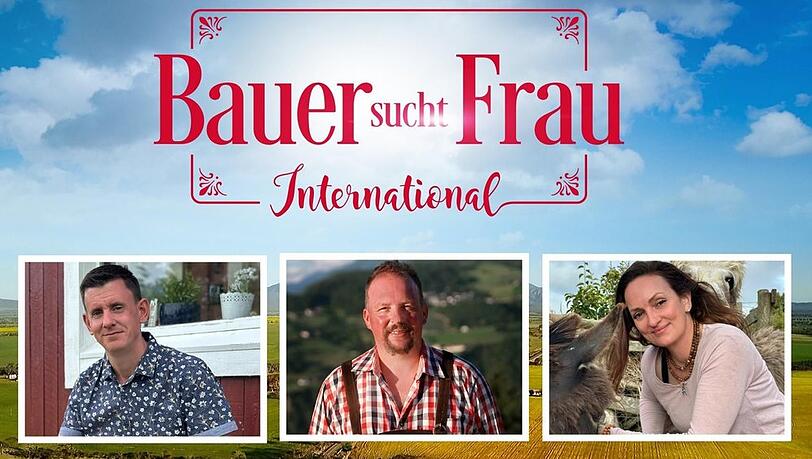 Florian (l.), Andreas und Nadine suchen bei "Bauer sucht Frau International" ihr Liebesglück.