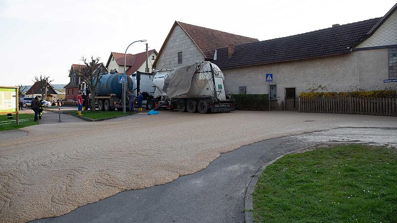 Die Straße musste gesperrt werden...