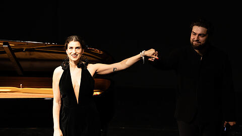 Asmik Grigorian und der Pianist Lukas Geniusas im Prinzregententheater.