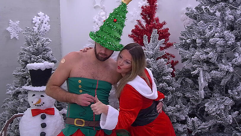 Thomas und Bianca üben schon mal das Posing.
