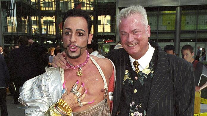 Vor 20 Jahren: Harald Glööckler mit seinem Partner Dieter Schroth.