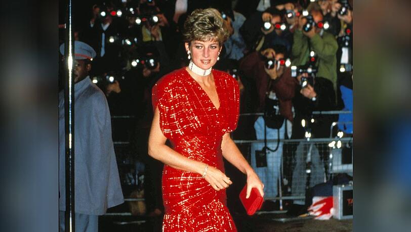 Prinzessin Diana bei der Premiere von "Hot Shots!" 1991 im Odeon Leicester Square in London.