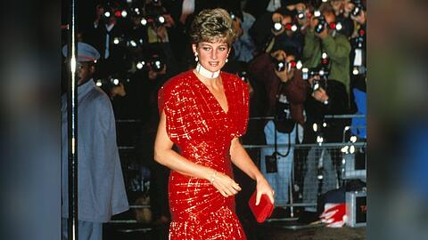 Prinzessin Diana bei der Premiere von "Hot Shots!" 1991 im Odeon Leicester Square in London.