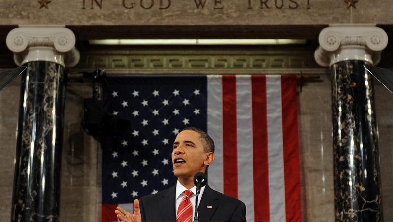 Barack Obama bei seiner Rede im Kongress Barack Obama bei seiner Rede im Kongress