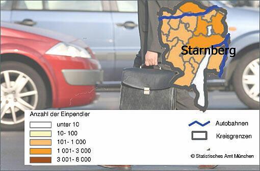 STARNBERG: Einpendlerinnen 13807 Auspendler/innen 6105 zusammen 19912