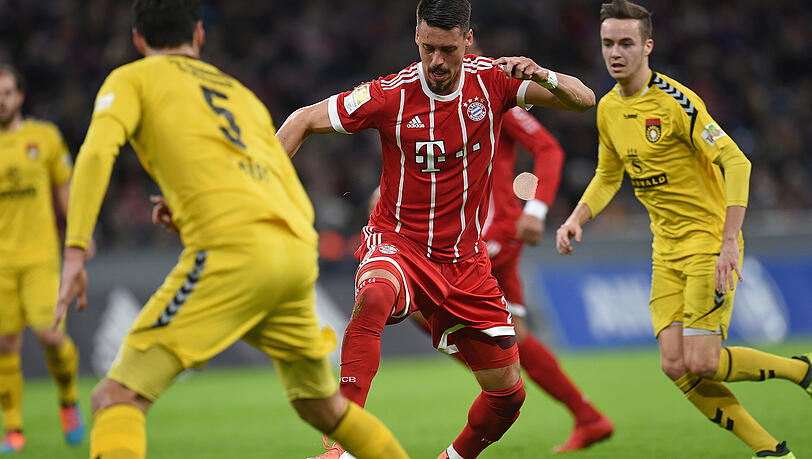 Sandro Wagner und der FC Bayern liefern keine Glanzleistung im Test gegen Großaspach ab.
