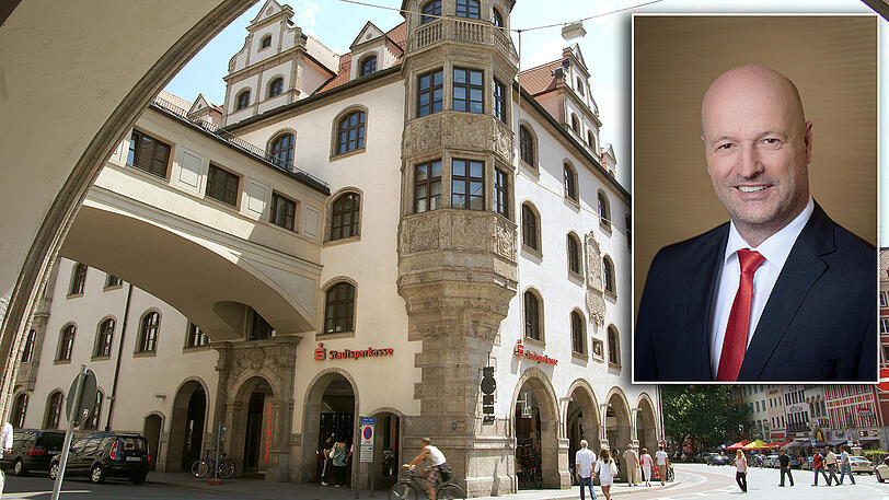 Die Zentrale der Stadtsparkasse im Tal bleibt natürlich erhalten. Im kleinen Foto: Ralf Fleischer.